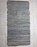 Denim Handmade Rug 25" x 48" Blue, Yellow