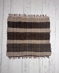 Wool Handmade Rug 23" x 24" Brown, Oatmeal, Multicolor