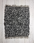 Fleece Handmade Rug 25” x 29” Black & White