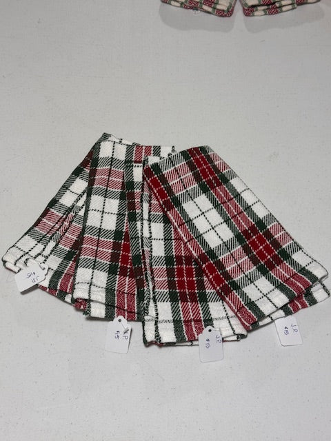 Red & Green Plaid Handmade Towel