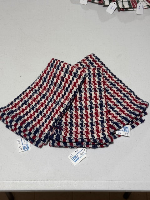 Red, White & Blue Handmade Towel